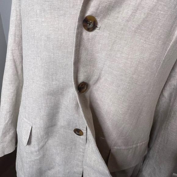 Havanera Co. Tan Linen Cotton Sport Coat Size Large 42 - Picture 4 of 10